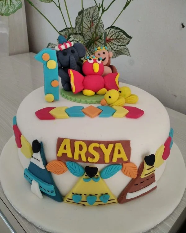 Kue Ulang Tahun Custom Cake Tema Zoo