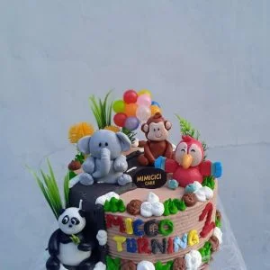 Kue Ulang Tahun Custom Cake Tema Zoo
